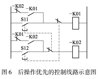 先操作優(yōu)先的參考控制線路示意圖